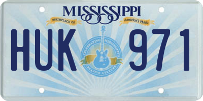 MS license plate HUK971
