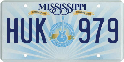 MS license plate HUK979