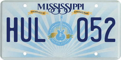 MS license plate HUL052
