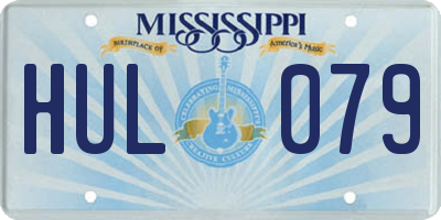 MS license plate HUL079