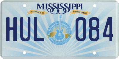 MS license plate HUL084