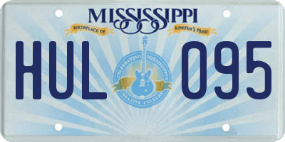 MS license plate HUL095
