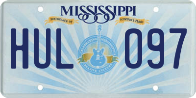 MS license plate HUL097