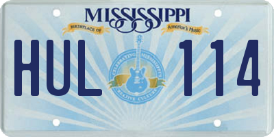 MS license plate HUL114