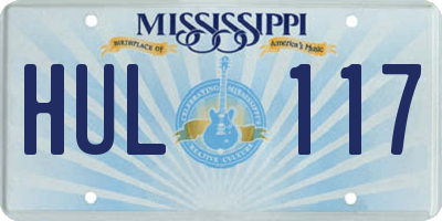 MS license plate HUL117