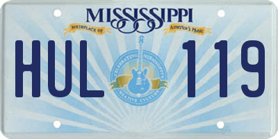 MS license plate HUL119