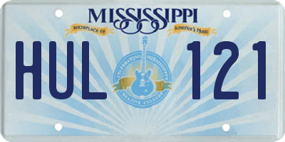 MS license plate HUL121
