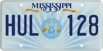 MS license plate HUL128