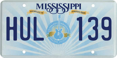 MS license plate HUL139