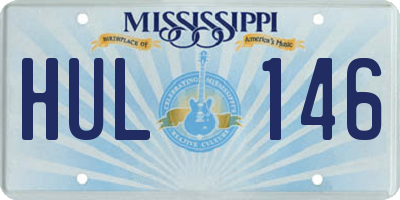 MS license plate HUL146