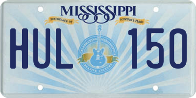 MS license plate HUL150