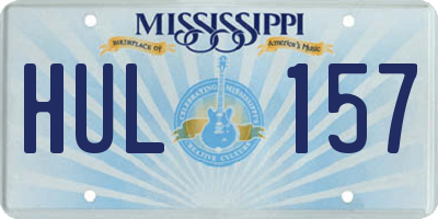 MS license plate HUL157