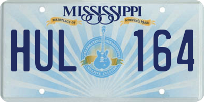 MS license plate HUL164