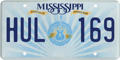 MS license plate HUL169