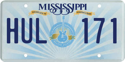 MS license plate HUL171