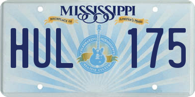 MS license plate HUL175