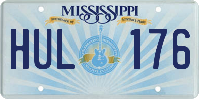 MS license plate HUL176