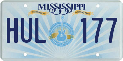 MS license plate HUL177