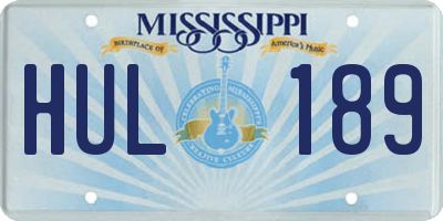 MS license plate HUL189