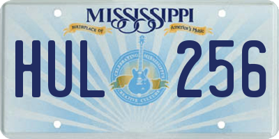 MS license plate HUL256