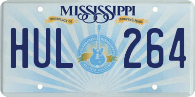 MS license plate HUL264