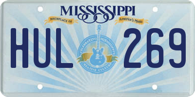 MS license plate HUL269