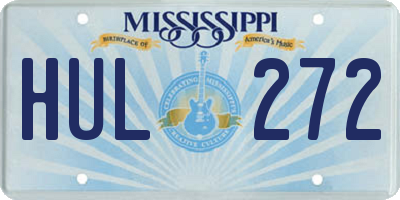 MS license plate HUL272