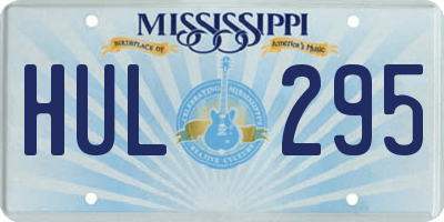 MS license plate HUL295