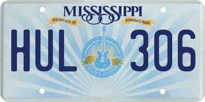 MS license plate HUL306