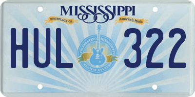 MS license plate HUL322