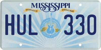 MS license plate HUL330
