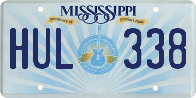 MS license plate HUL338