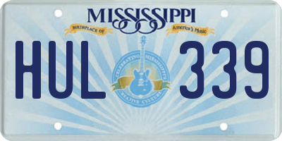 MS license plate HUL339