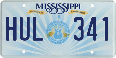 MS license plate HUL341