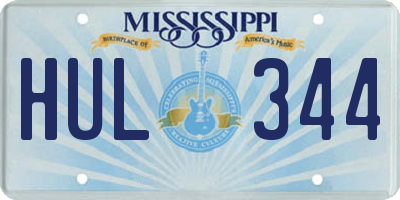 MS license plate HUL344
