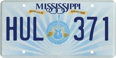 MS license plate HUL371