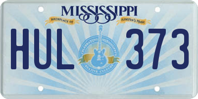 MS license plate HUL373