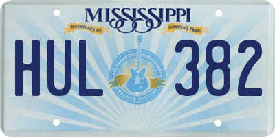 MS license plate HUL382