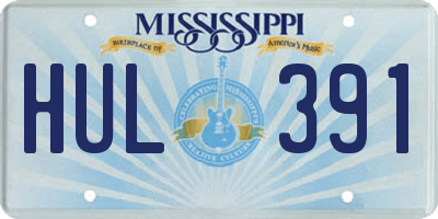 MS license plate HUL391