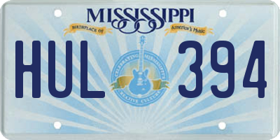 MS license plate HUL394
