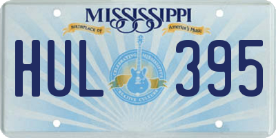 MS license plate HUL395
