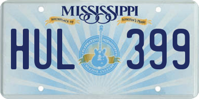 MS license plate HUL399