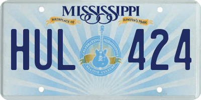 MS license plate HUL424