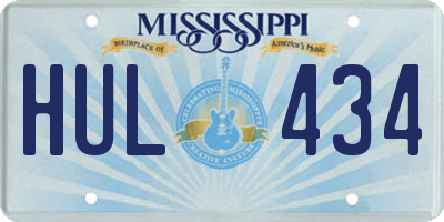 MS license plate HUL434