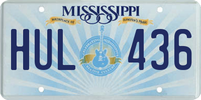 MS license plate HUL436