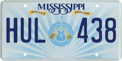MS license plate HUL438