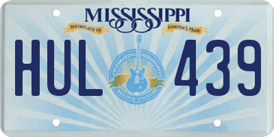 MS license plate HUL439