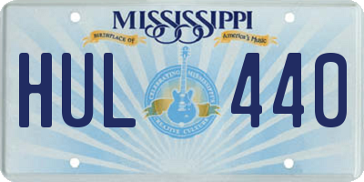 MS license plate HUL440