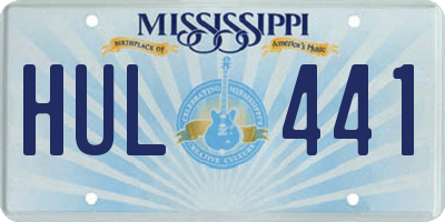 MS license plate HUL441