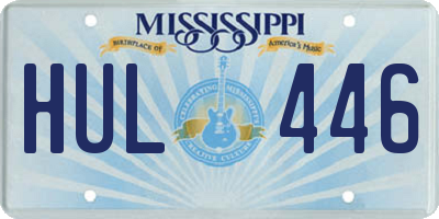MS license plate HUL446